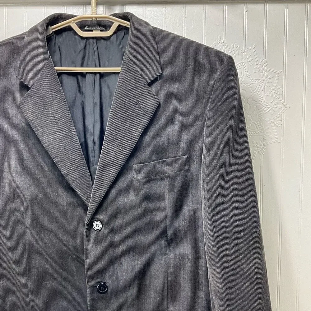 ZAGATO Chocolate Brown Corduroy Blazer